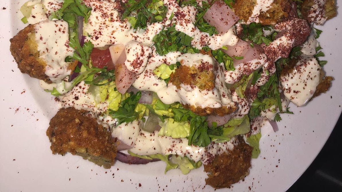 #38 Falafel Salad from Papa Joe's Sports Bar in Moreno Valley, CA