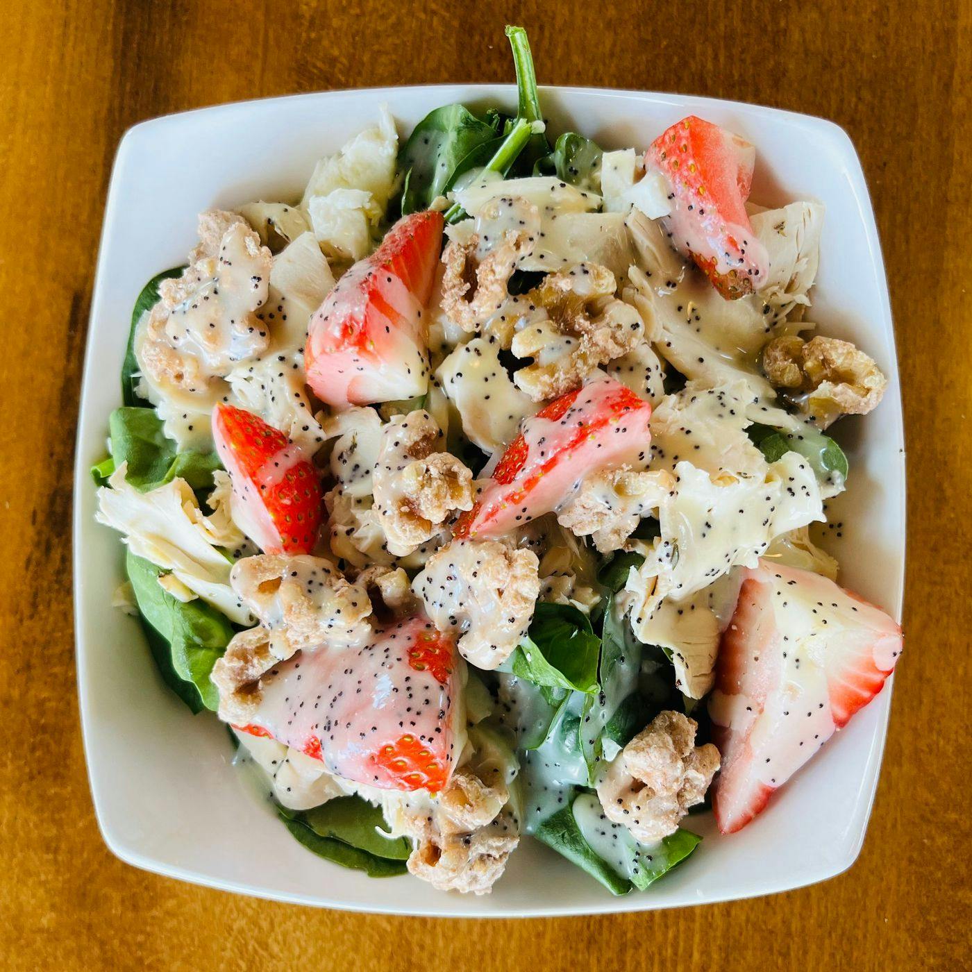 Strawberry Poppy Seed Salad from Arrosto Delicatessen in Sheboygan, WI