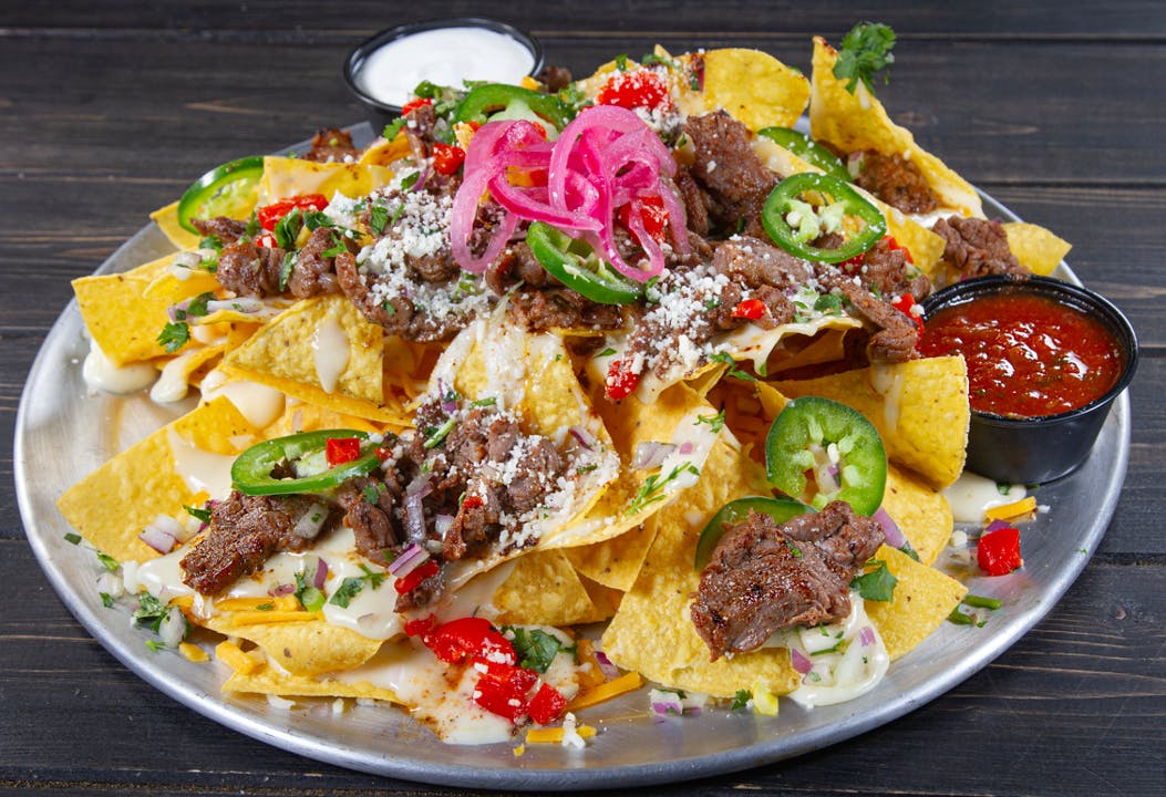 Sirloin Steak Nachos from The Brass Tap - Main Street in Cedar Falls, IA