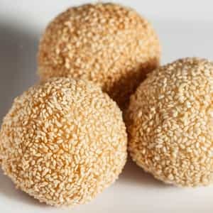 3 Pieces Red Bean Sesame Ball from Dim Sum King in Sunnyvale, CA