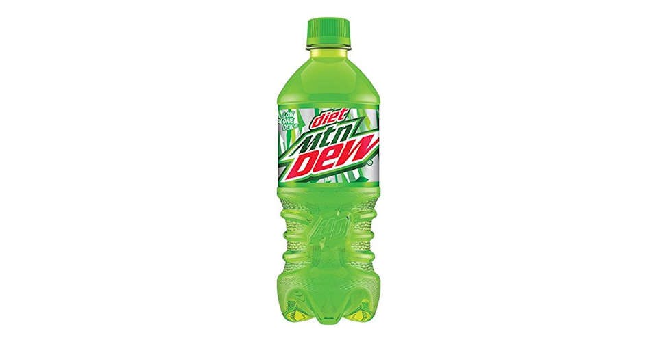 Mountain Dew Diet, 20 oz, Bottle from Popp's University BP in Manitowoc, WI