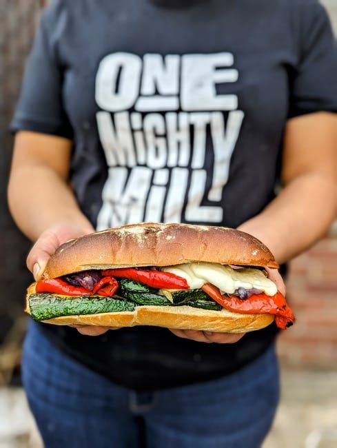 Roasted Veg Sub with Fresh Mozz & Balsamic (Mon and Tues only) from One Mighty Mill Cafe - Exchange St in Lynn, MA
