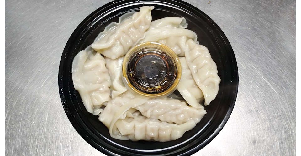 13a. New Style Pan Fried Dumplings (10 Pieces) from Flaming Wok Fusion in Madison, WI