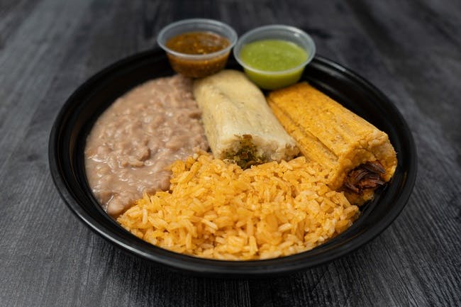 Tamale Combo from Cena Vegan - Whittier Brewing in Whittier, CA