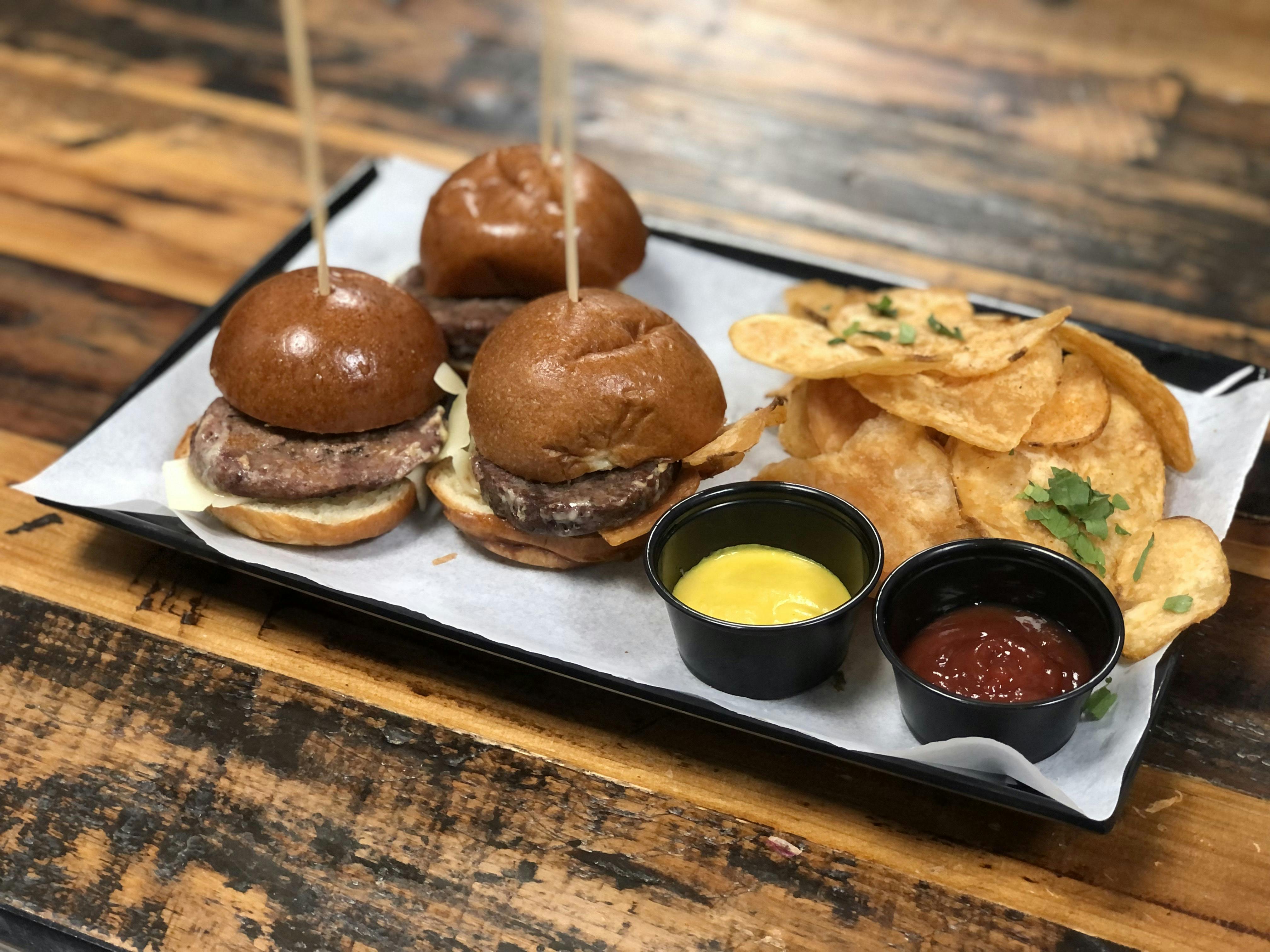 Cheddar Burger Sliders from Sip Wine Bar & Restaurant in Tinley Park, IL