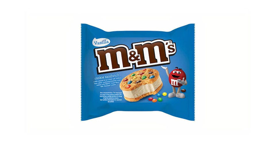 M&M's Vanilla Ice Cream Cookie Sandwich from Casey's General Store: Asbury Rd in Dubuque, IA