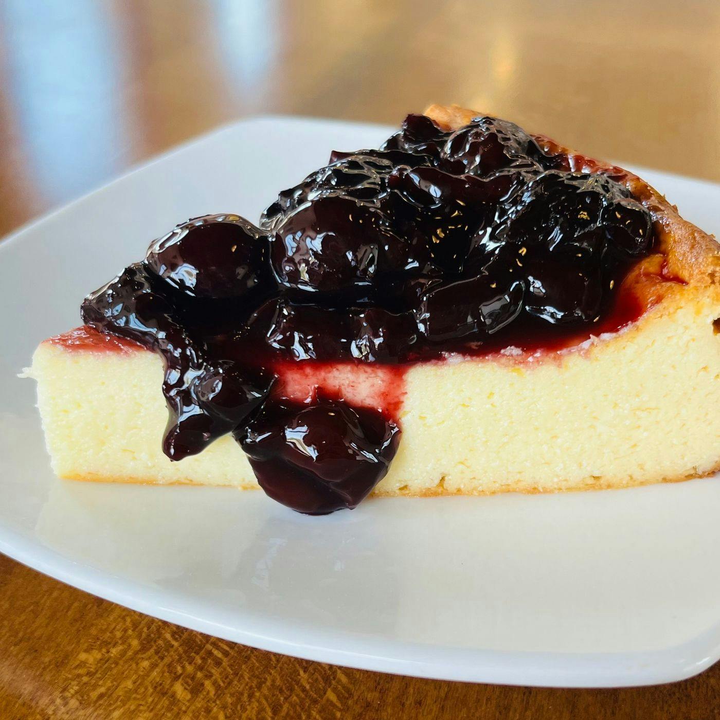Cherry Cheesecake- Slice from Arrosto Delicatessen in Sheboygan, WI