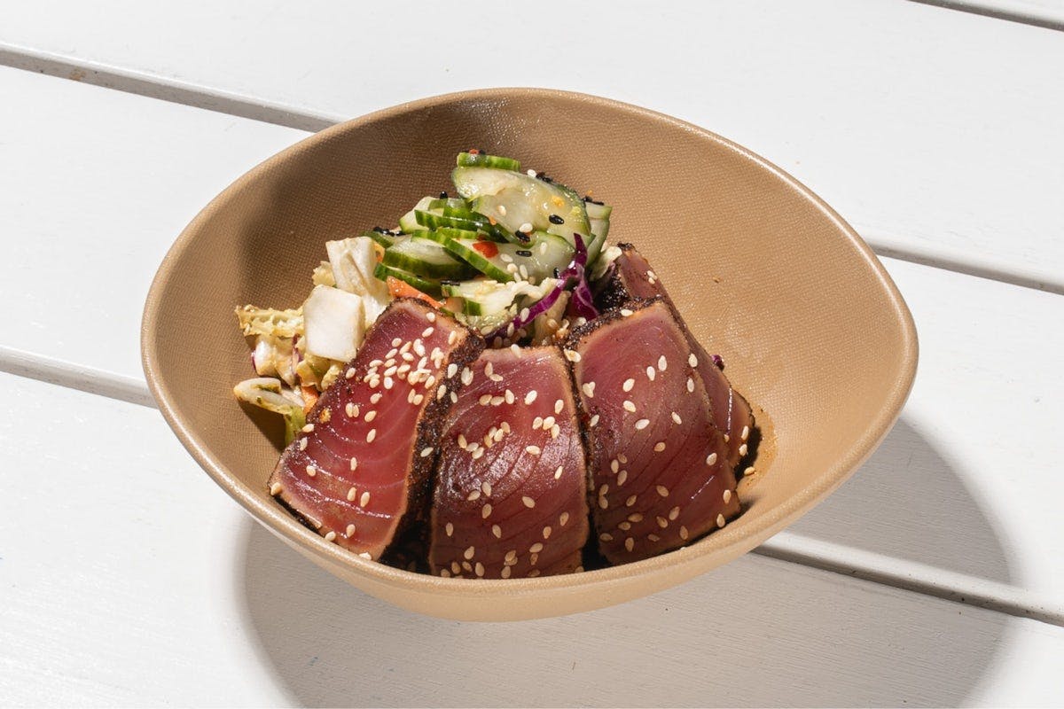 ahi tuna + crispy rice bowl from Bartaco - Hilldale in Madison, WI