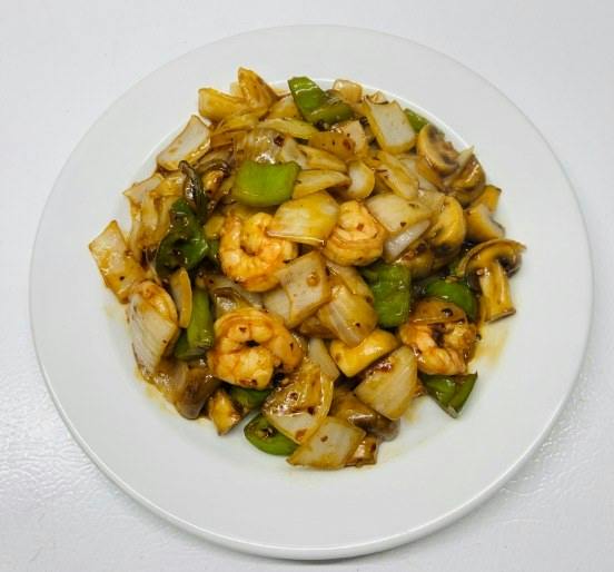 Mongolian Shrimp from Happy Wok - Elmwood Ave in Middleton, WI