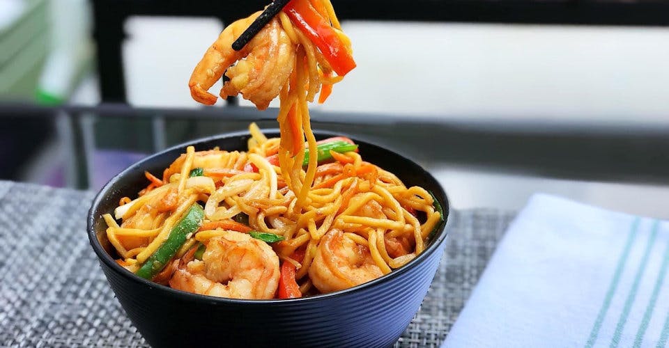 Shrimp Lo Mein from China Gate Restaurant in Kimberly, WI