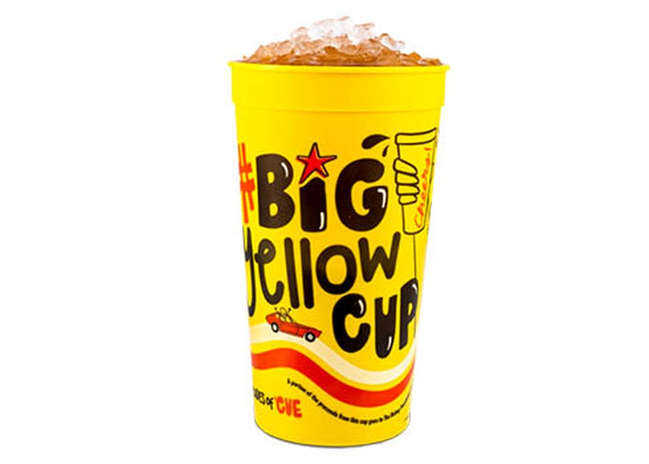 Big Yellow Cup from Dickey's Barbecue Pit - Hendersonville Rd in Asheville, NC