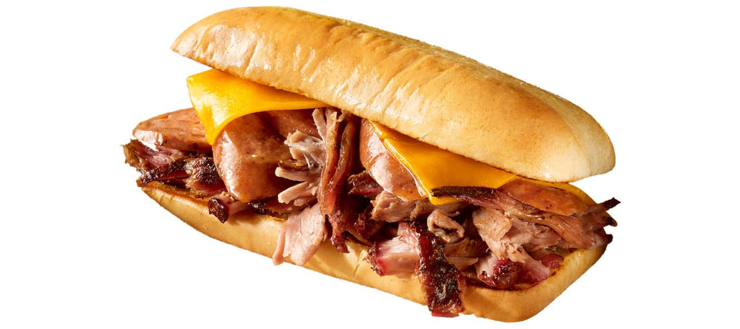 Westerner Sandwich from Dickey's Barbecue Pit: Crossing Shopping Center (TX-0036) in Lancaster, TX