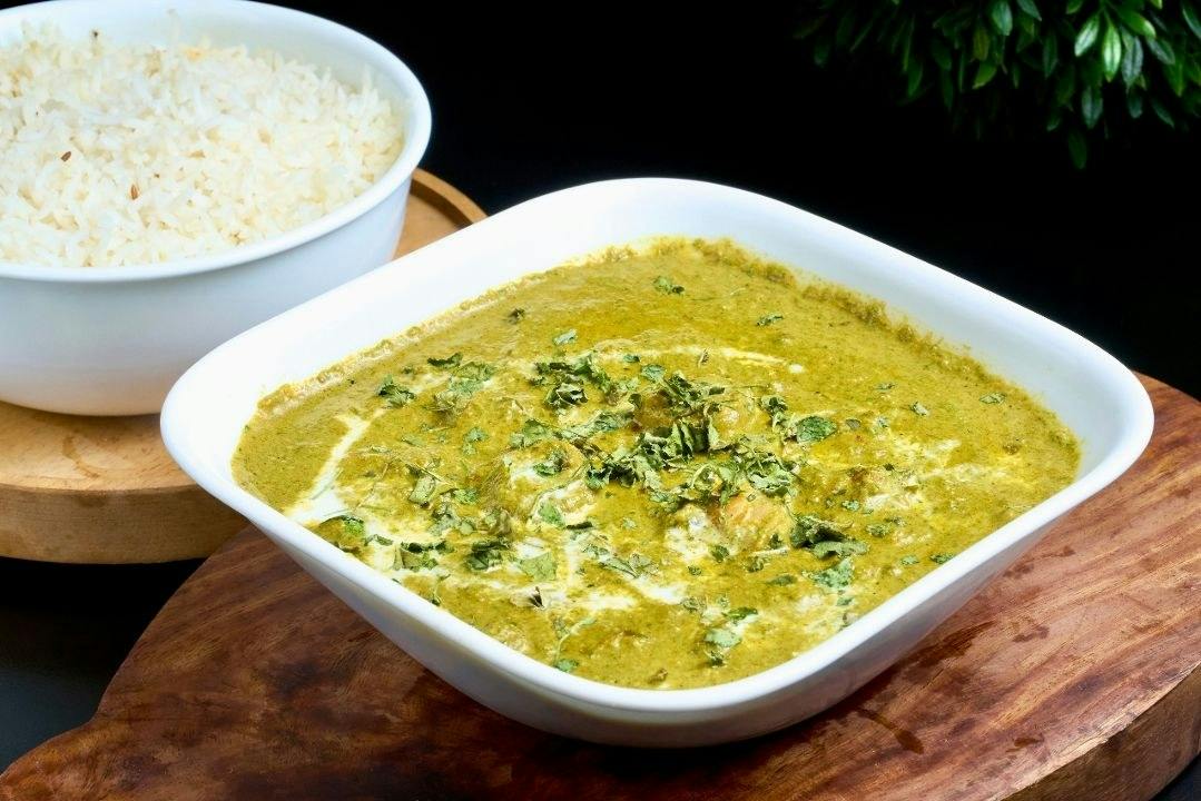 Saag Shrimp from Rock N Grill Indian Authentic Cuisine & Bar in Round Rock, TX