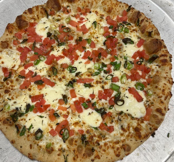 White Caprese Pizza from The Brass Tap - Main Street in Cedar Falls, IA