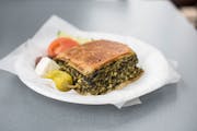 Spinach Pie Plate from Gyro Palace - Walker's Point in Milwaukee, WI