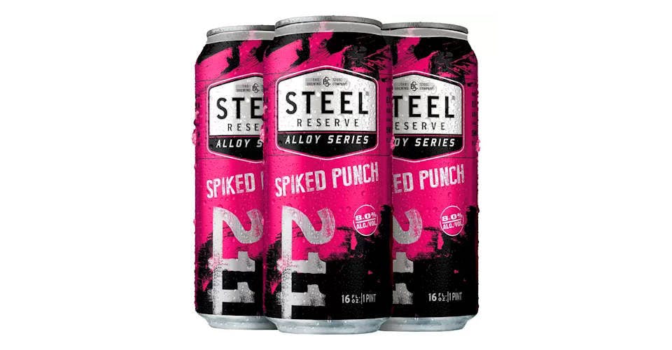 Steel Reserve Alloy: Spiked Punch, 4 Pack, 16 oz. from Five Corners Liquor & Wine in Cedar Falls, IA