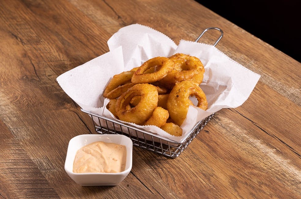 BASKET OF ONION RINGS from Cattleman's Burger and Brew in Algonquin, IL