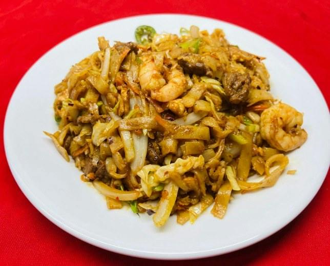 Combination Chow Fun from Happy Wok - Elmwood Ave in Middleton, WI
