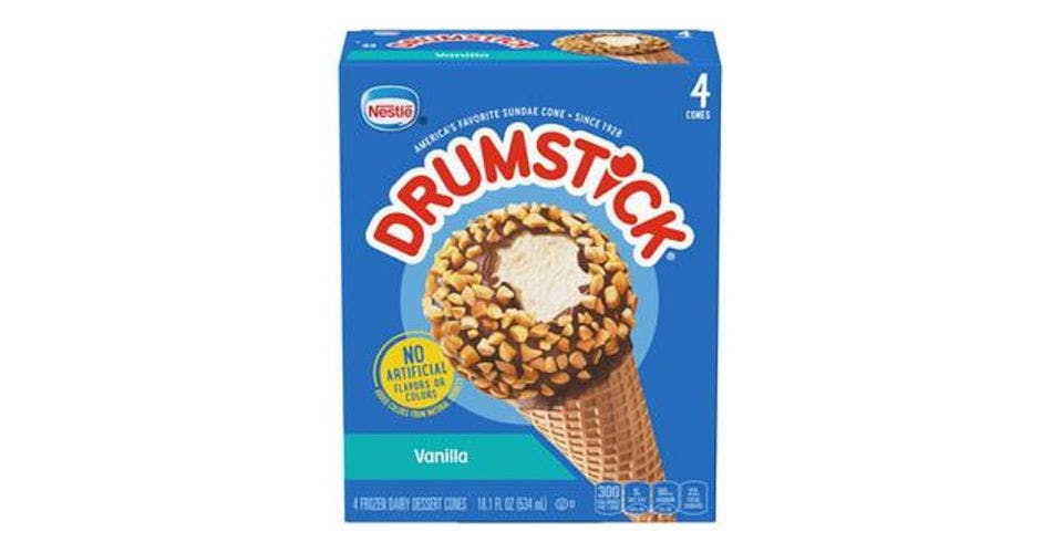 Nestle Drumstick Ice Cream Cones Classic Vanilla 4-Pack (4.52 oz) from CVS - Central Bridge St in Wausau, WI