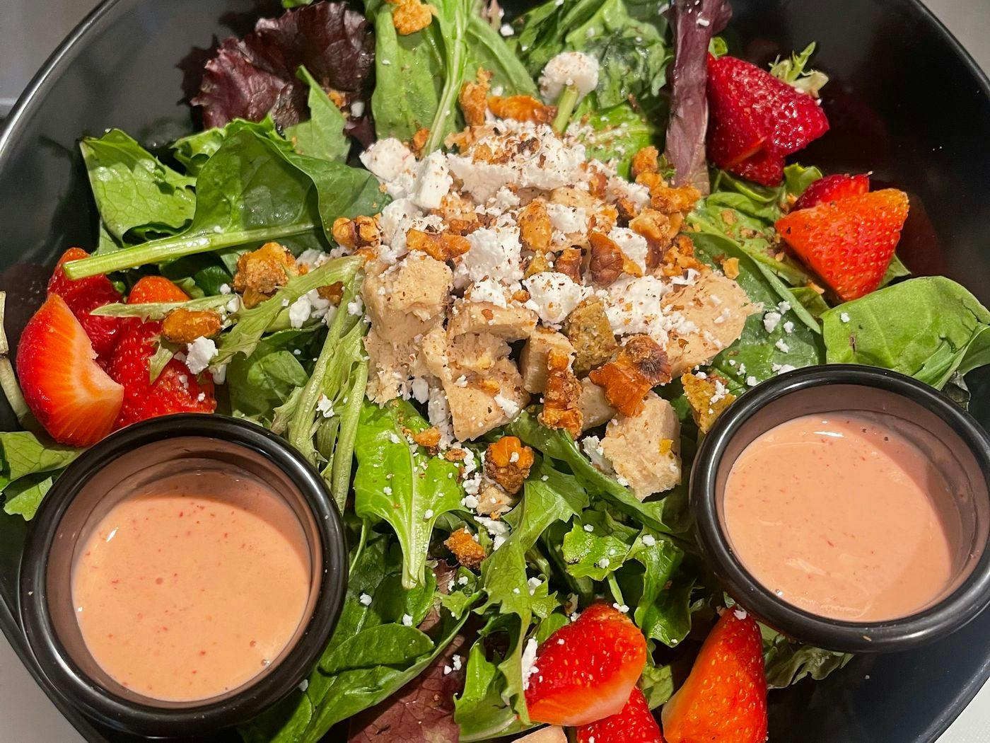 STRAWBERRY WALNUT SALAD from Justveggiez in Madison, WI