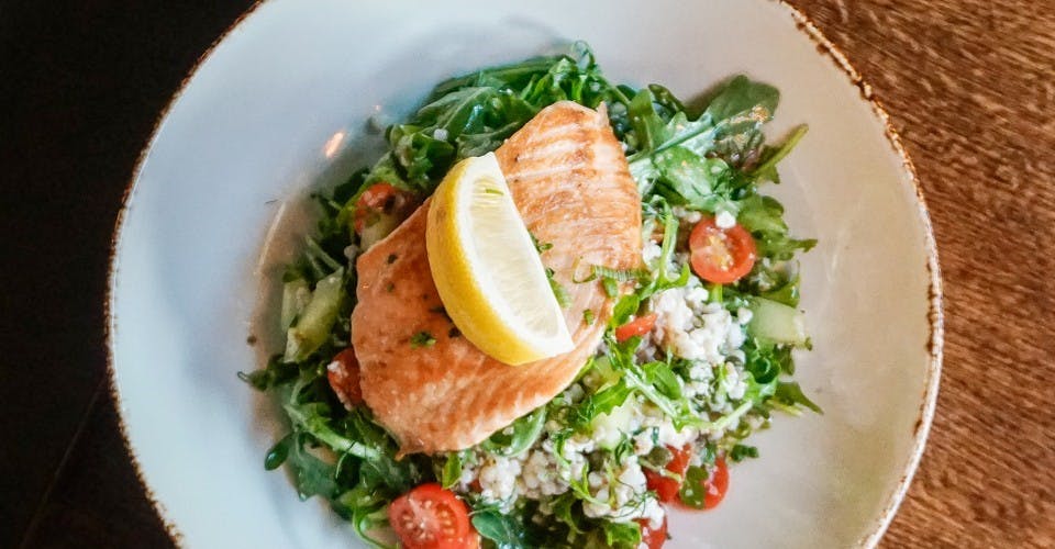 Grilled Salmon Salad from Craftsman Table & Tap in Middleton, WI