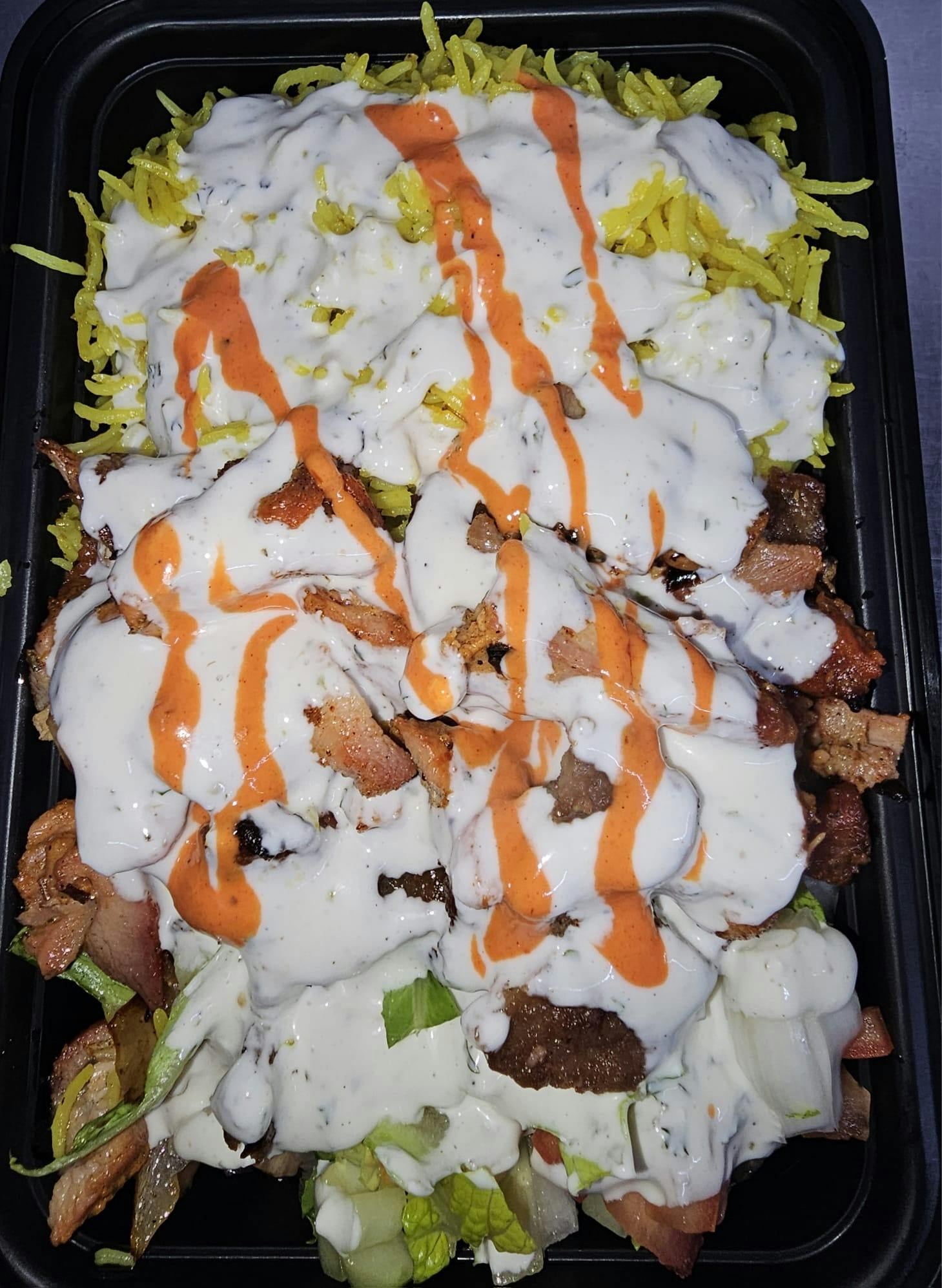 Combo Lamb and Chicken Over Rice from HalalFlame - N Broad St in Meriden, CT