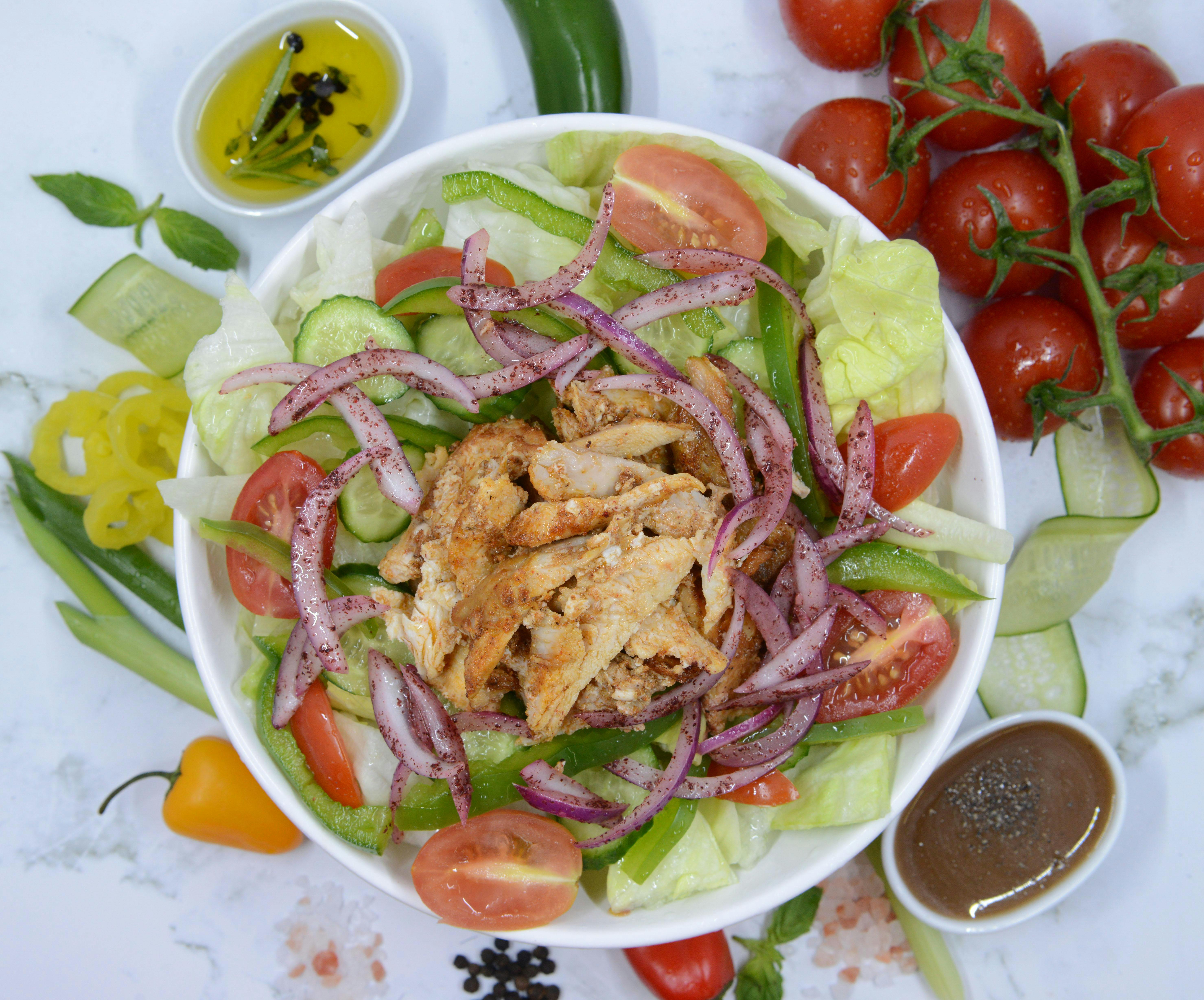 Small Grilled Chicken Salad from Legends Pizza - Wolf Rd in Colonie, NY