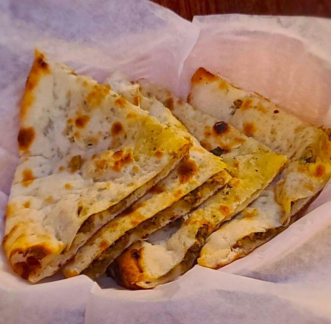 Keema Naan from OM Indian Cuisine in San Francisco, CA