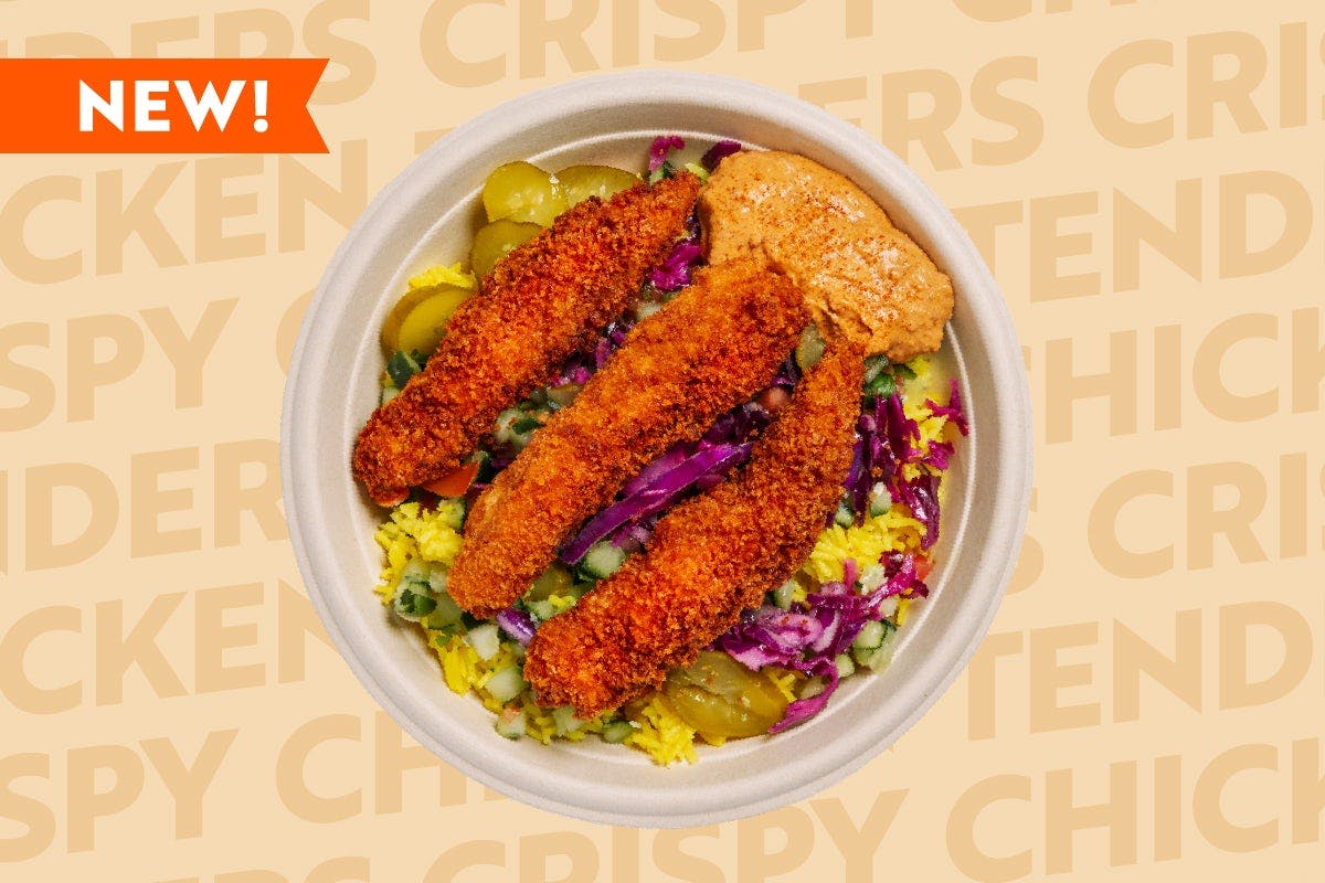 NEW! Crispy Chicken Tenders Bowl from Naf Naf Grill Madison - State Street in Madison, WI