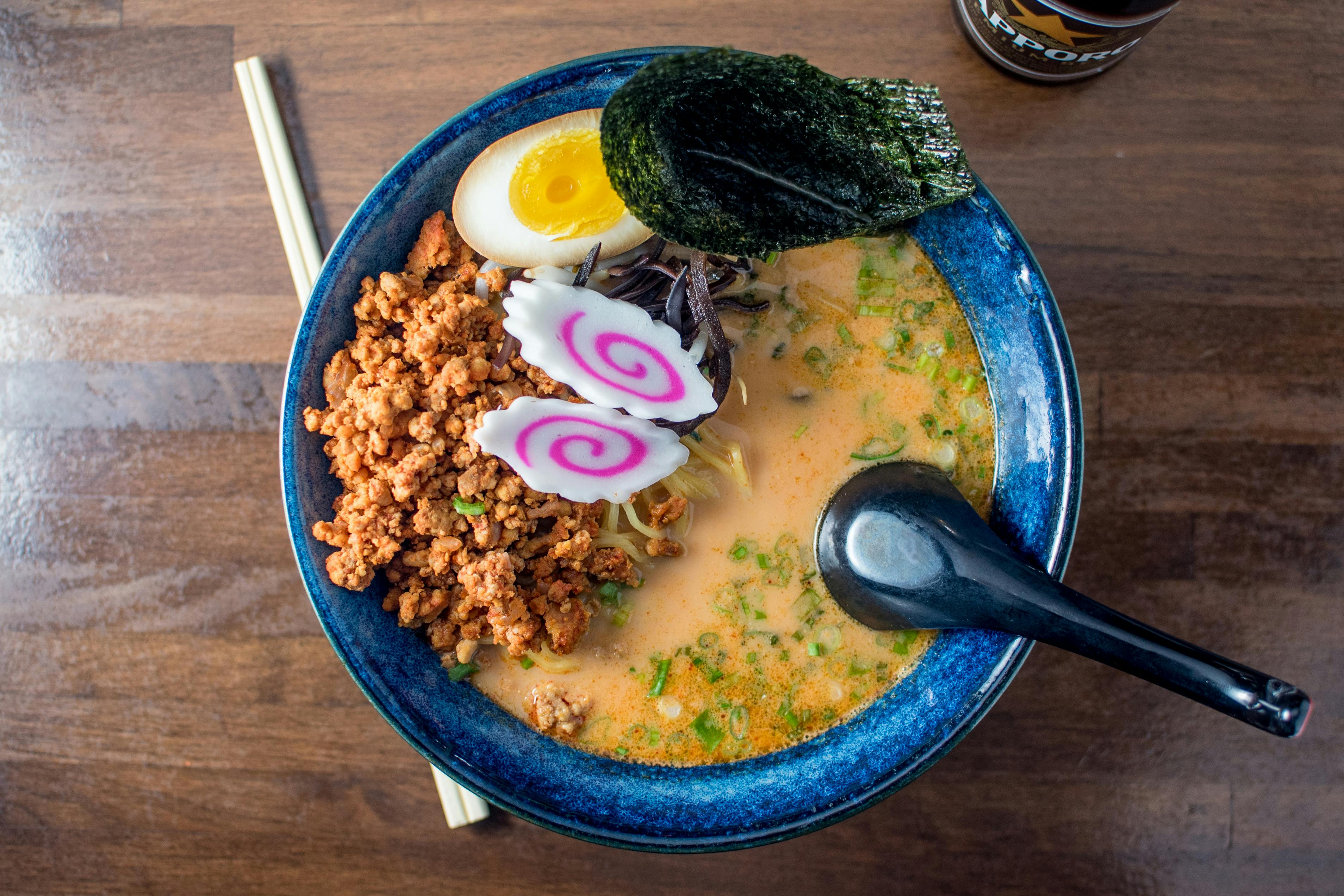 Spicy Tonkotsu Ramen from Ramen Station in Madison, WI