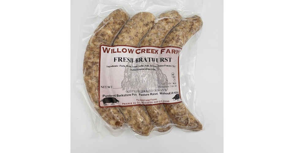 Frozen Bratwurst (4 Sausages) from Vitruvian Farms in Madison, WI