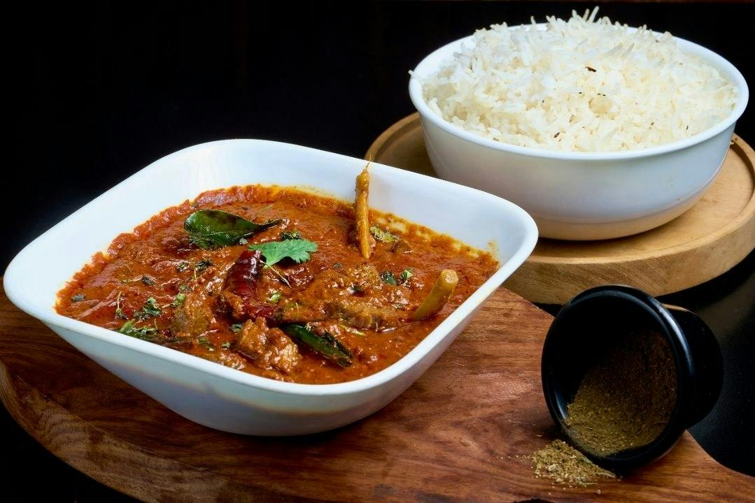 Spicy Goat Masala from Rock N Grill Indian Authentic Cuisine & Bar in Round Rock, TX