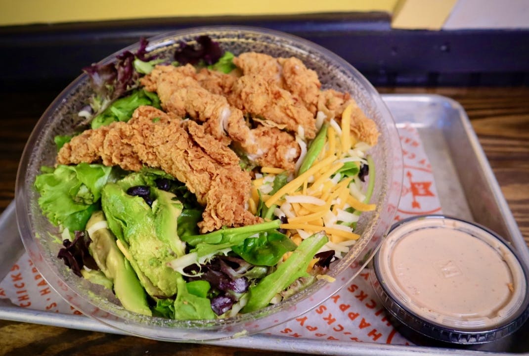 ATX Salad with Chicken from Happy Chicks - East 6th St in Austin, TX