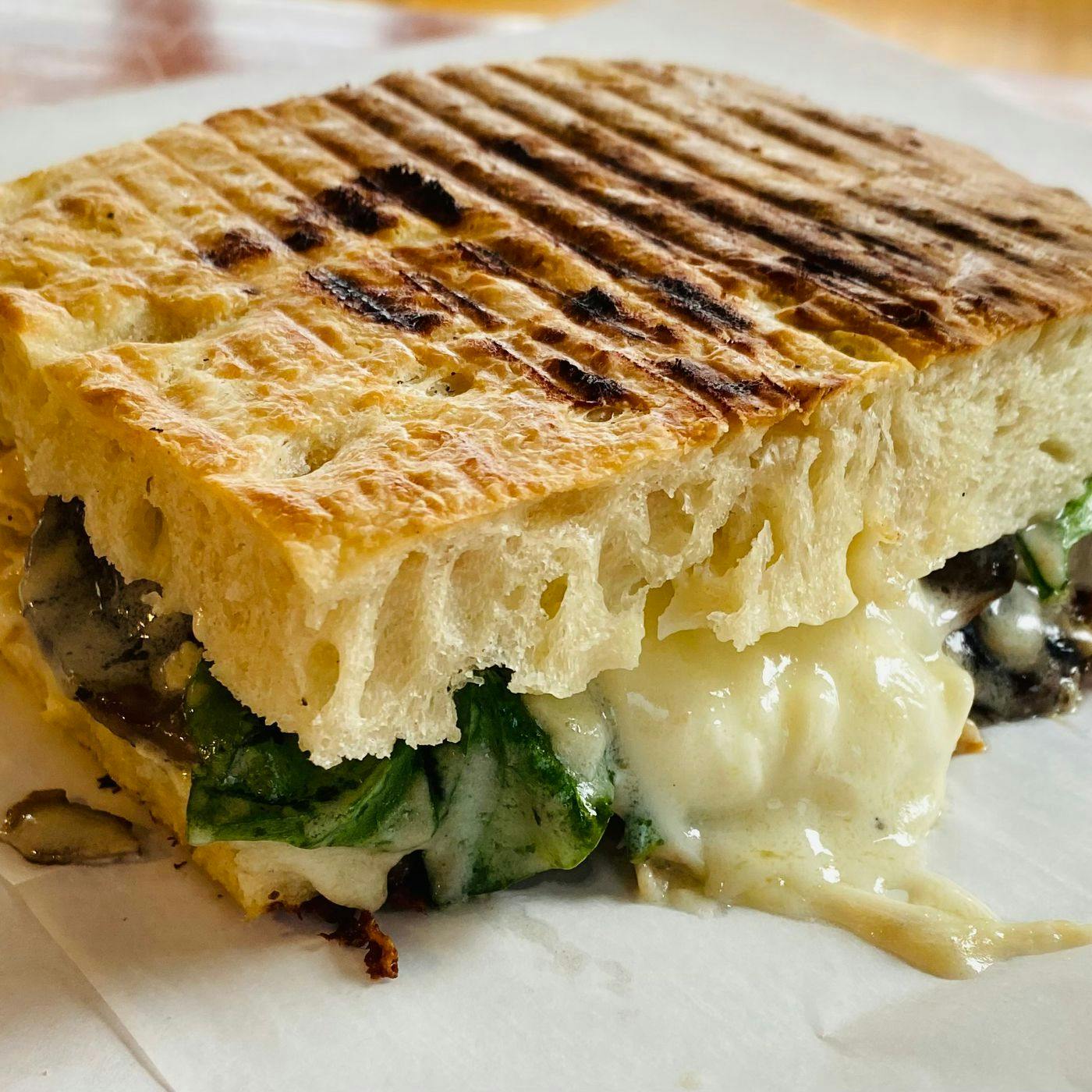 Special Panini- Chicken Alfredo from Arrosto Delicatessen in Sheboygan, WI