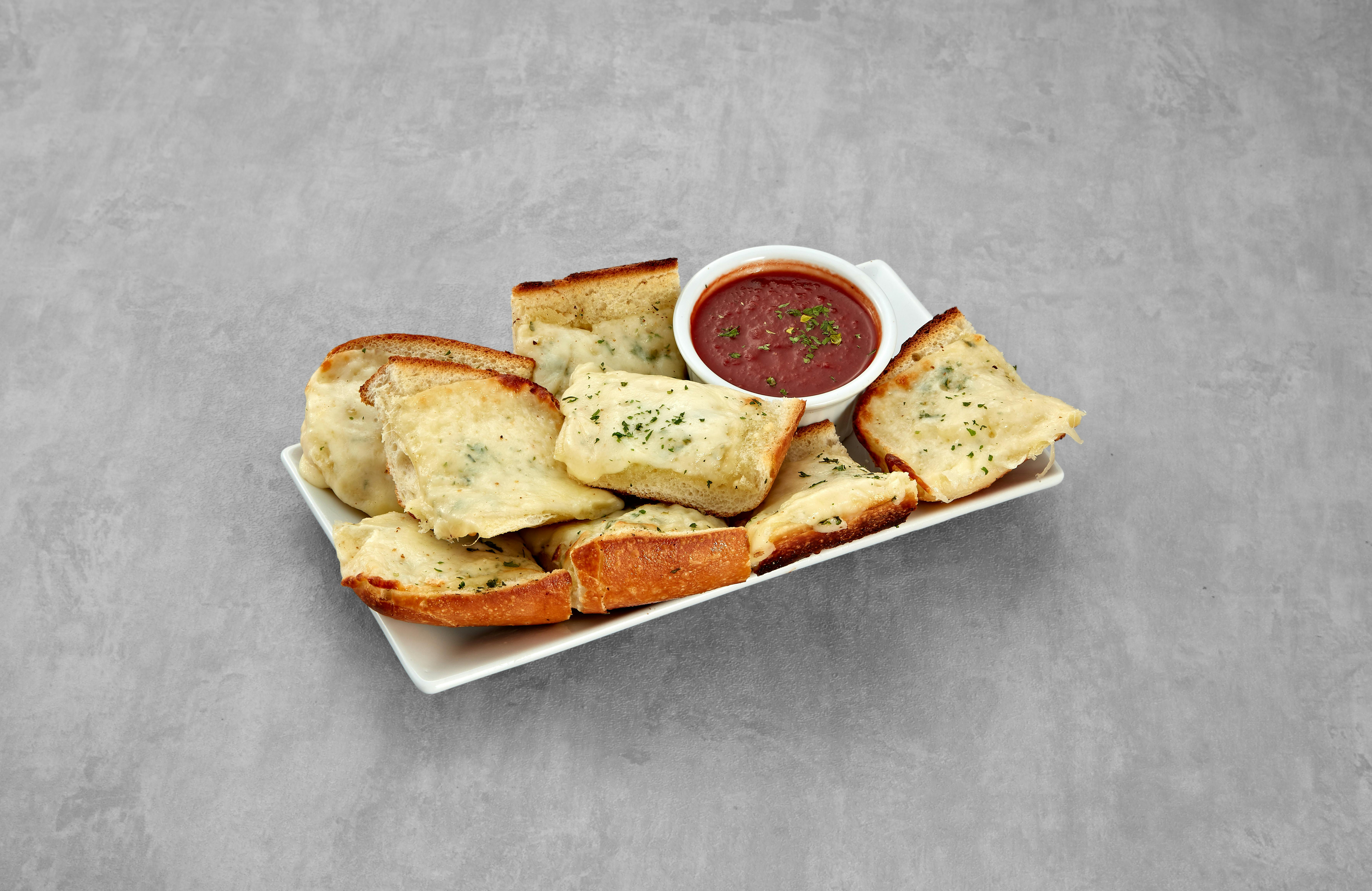 Garlic Bread with Mozzarella from Mario's Pizzeria in Seaford, NY