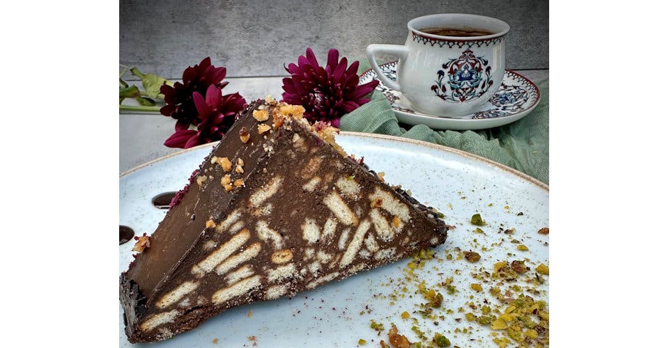 Chocolate Mosaic Cake from Cinar Turkish Restaurant in Cliffside Park, NJ