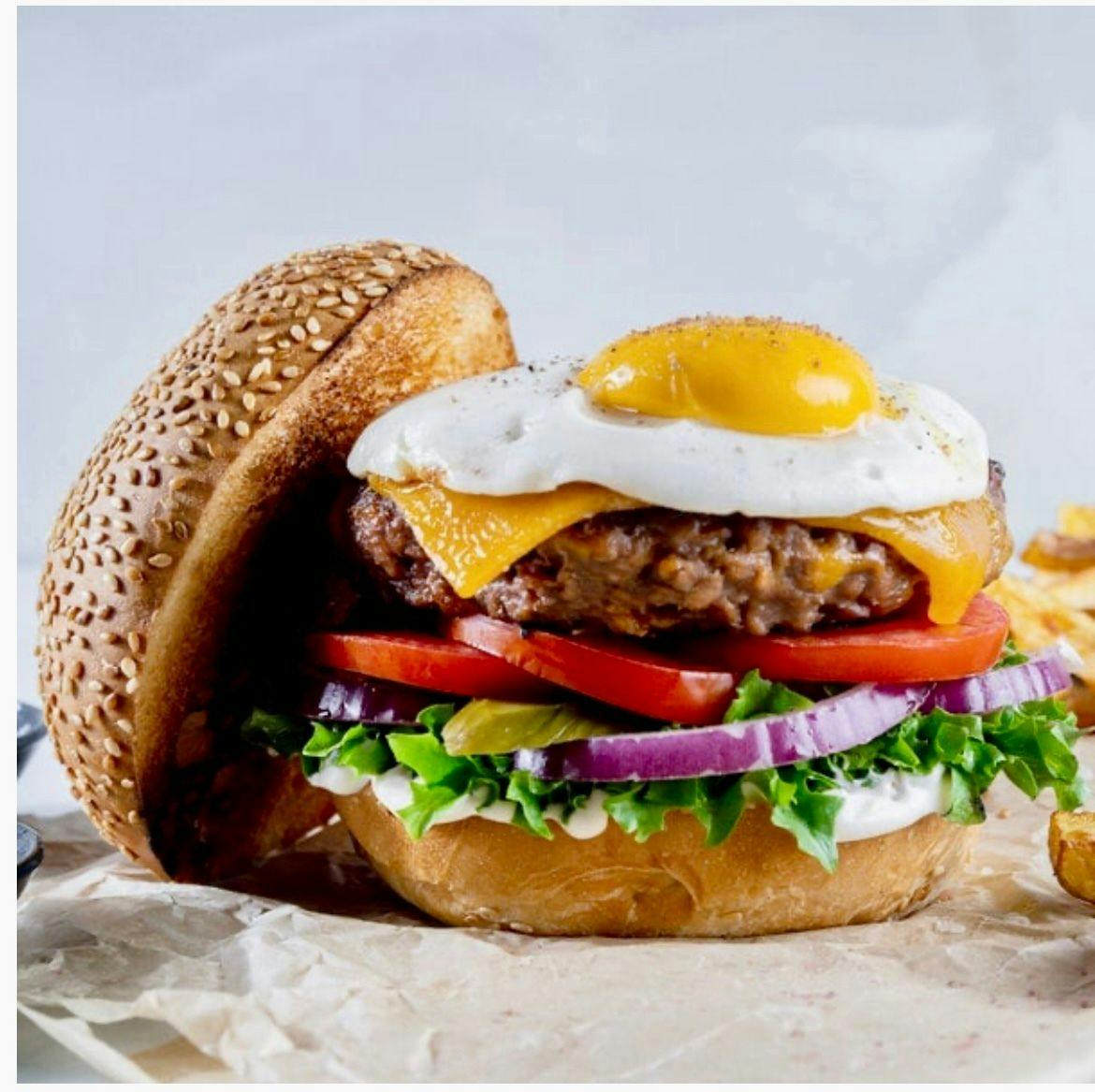 GLUTEN FREE EGGSTRAORDINARY BURGER (GF) from Justveggiez in Madison, WI