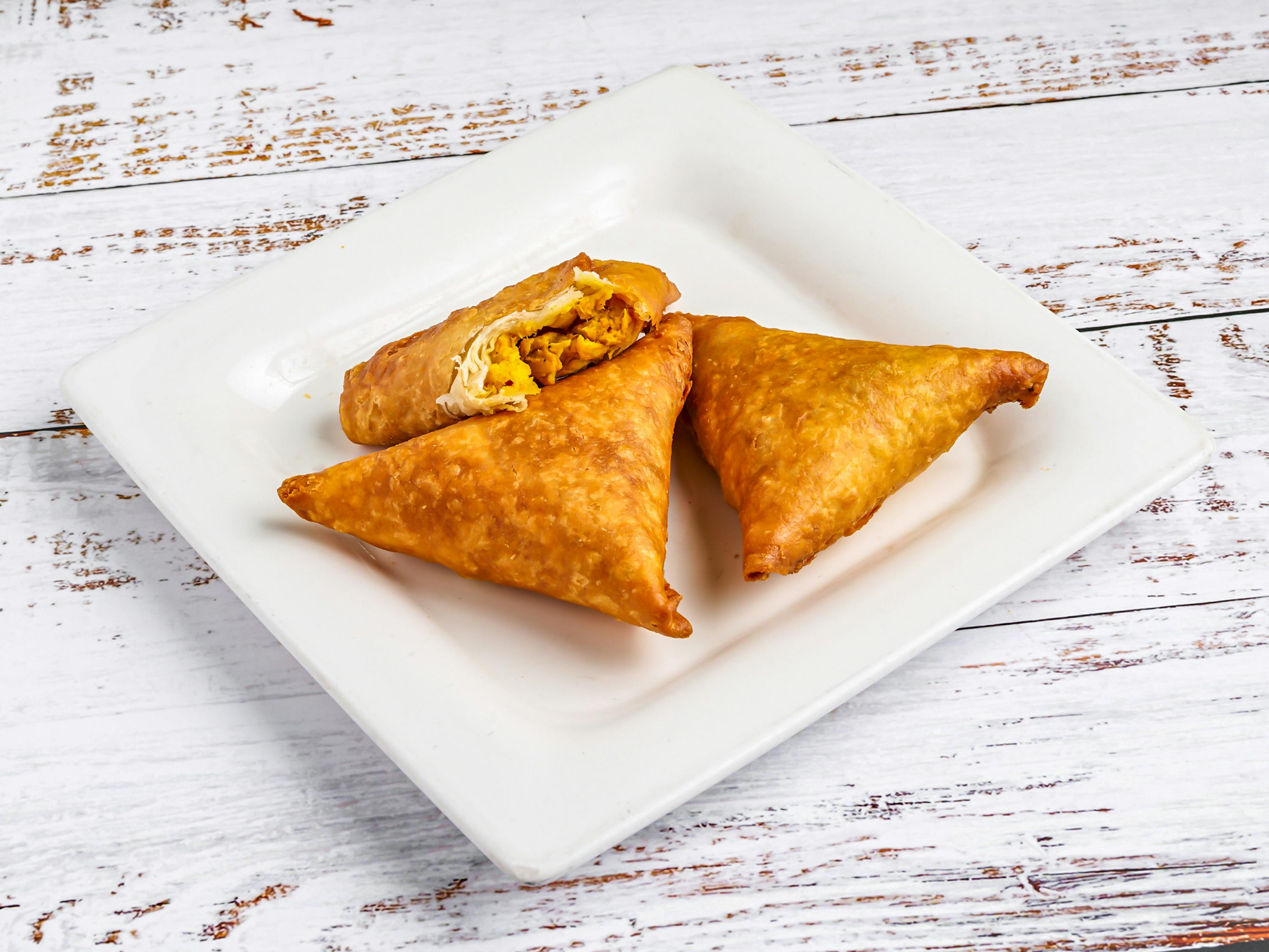 Mini Chicken Samosas from Stango Cuisine in Champaign, IL