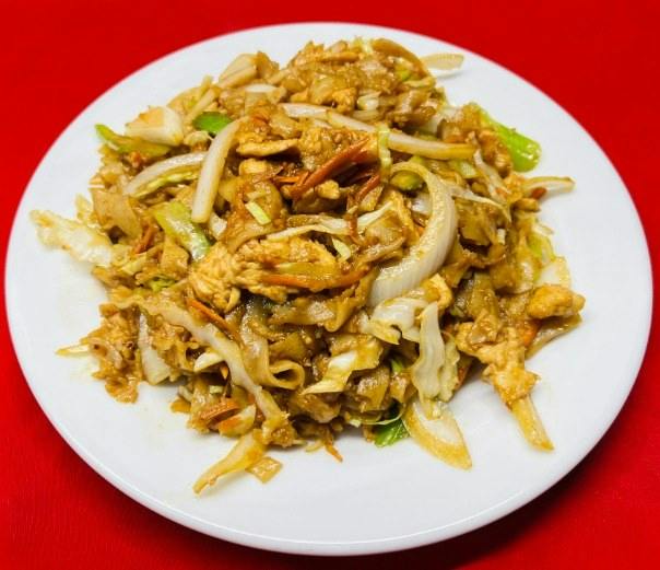 Chicken Chow Fun from Happy Wok - Elmwood Ave in Middleton, WI
