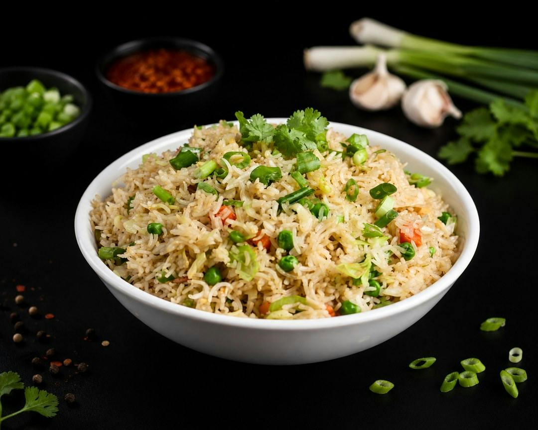 Veg Fried Rice from Rock N Grill Indian Authentic Cuisine & Bar in Round Rock, TX