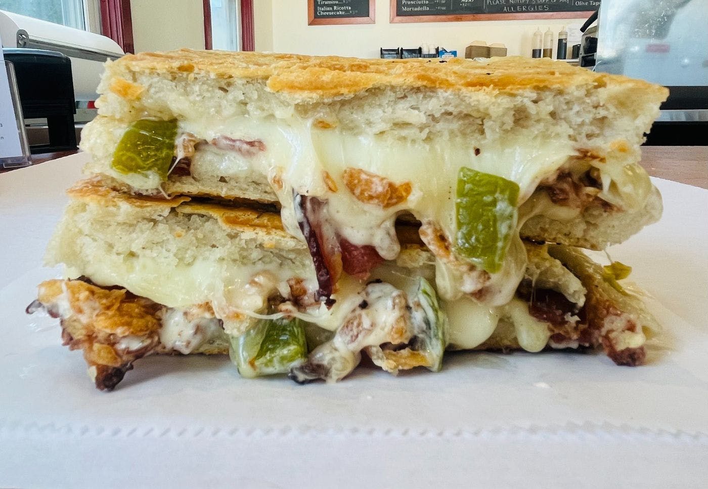 Grilled Cheese Special Panini-Jalapeno Popper from Arrosto Delicatessen in Sheboygan, WI