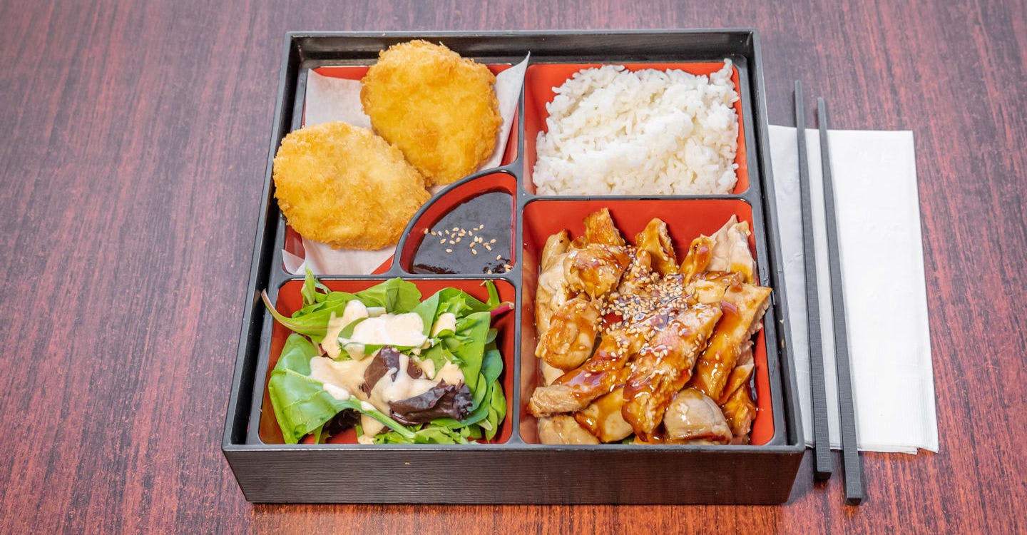 Lunch Bento Box with 2 Items from Sakura Sushi in San Rafael, CA