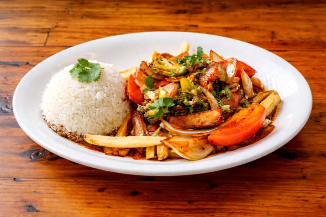 Veggie Saltado from Estacion Inka in Madison, WI