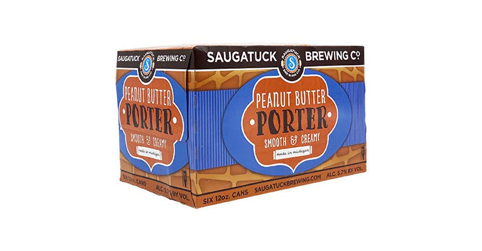 Saugatuck Brewing Co: Peanut Butter Porter, 6 Pack, 12 oz. from Five Corners Liquor & Wine in Cedar Falls, IA