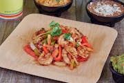 Grilled Shrimp Fajitas from Benny's Tacos - West Hollywood in Los Angeles, CA