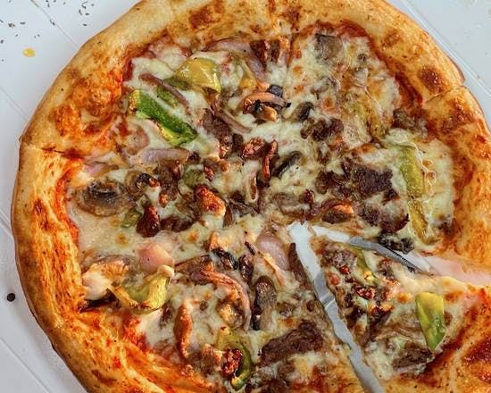 Philly Cheesesteak Pizza from GiGi'S Pizza in Myrtle Beach, SC