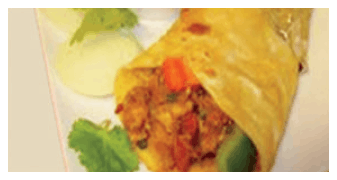 Chicken Kathi Roll from Cafe India - Walker's Point in Milwaukee, WI