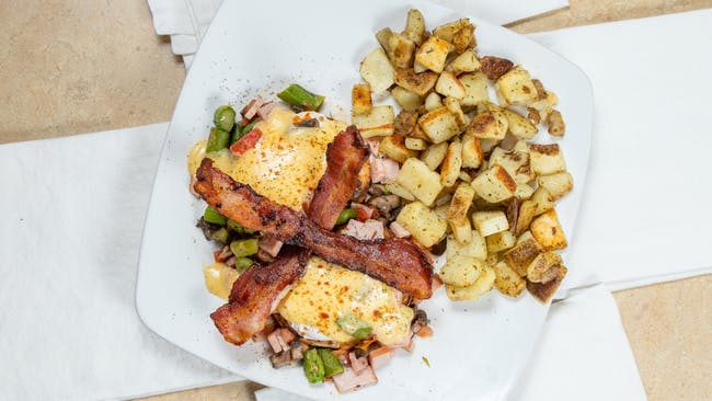 Hiker's Benedict from The Great Egg Restaurant in Denton, TX