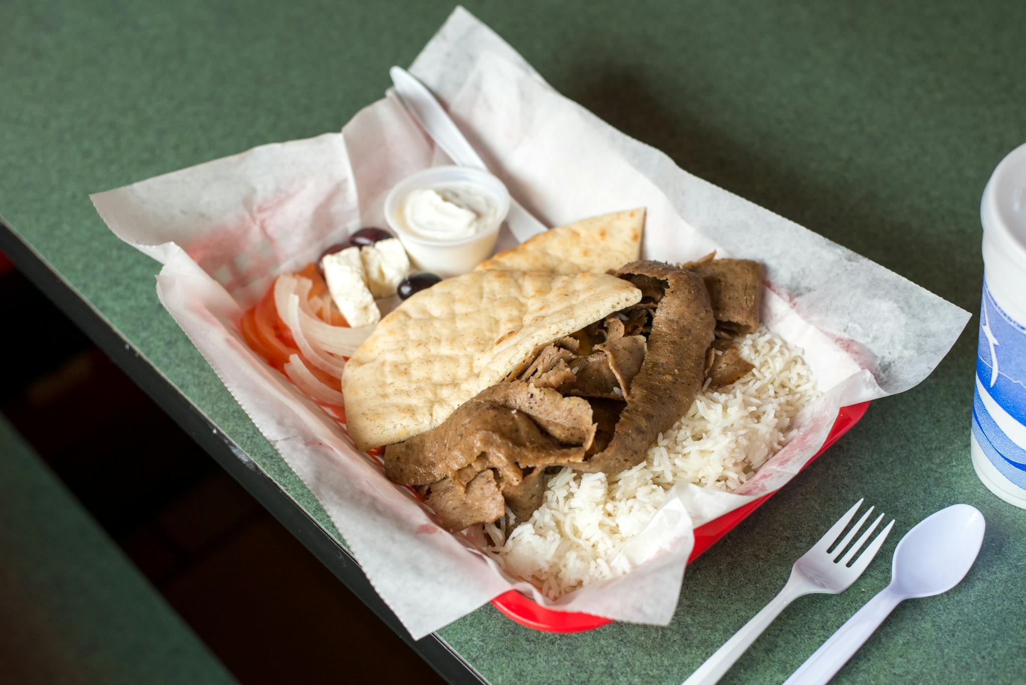 Traditional Gyro Plate from Kentro Gyros in Green Bay, WI