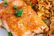 Salmon & Rice Bowl from Bailey Seafood in Buffalo, NY